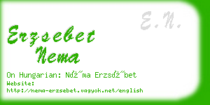 erzsebet nema business card